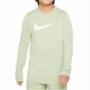 NWT Nike Boys Legend Swoosh Dri-Fit Long Sleeve Training Tee Shirt